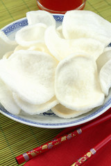 Fototapeta na wymiar Chinese chips in a dish