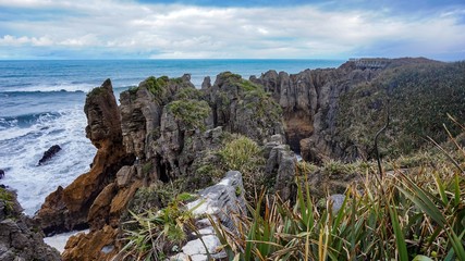 Punakaiki Pancake Rocks Blowholes, West Coast, New Zealand