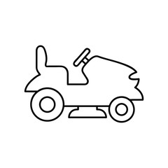 Lawn mower outline icon. linear style sign for mobile concept and web design. Lawnmower simple line vector icon. Symbol, logo illustration. Pixel perfect vector graphics