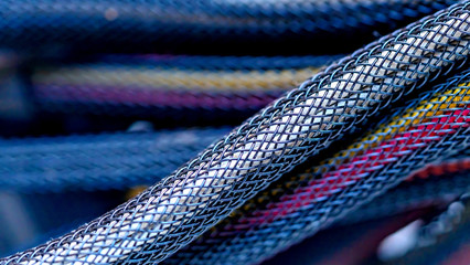 close up Power supply Wire macro photography texture background