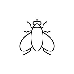 Fly line icon, outline vector sign, linear pictogram isolated on white. Symbol, logo illustration