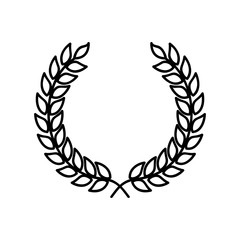 Laurel wreath icon. Symbol, logo illustration. Pixel perfect vector graphics