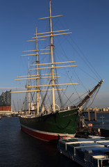 Historical ship in Hamburg, Germany