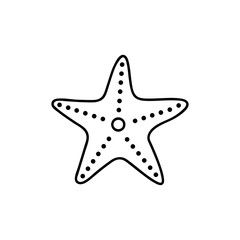Starfish line icon, outline vector sign, linear pictogram isolated on white. Symbol, logo illustration