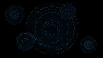 Blue Technology Futuristic Hud Background