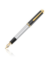 Pen in a realistic style. Vector graphics