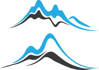 Mountains with Steep Peaks Logo