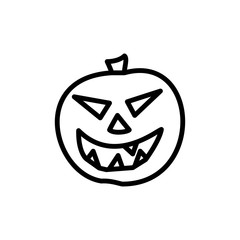 Jack O Lantern, Halloween pumpkin icon