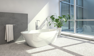 Modernes Badezimmer mit Badewanne