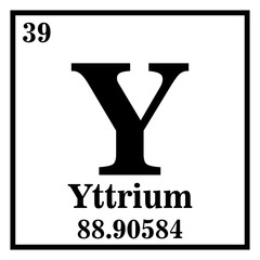 Yttrium Periodic Table of the Elements Vector illustration eps 10