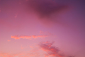 Purple sky with the clouds, perfect background