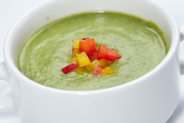 green cream soup