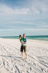 Father and Child at Beach