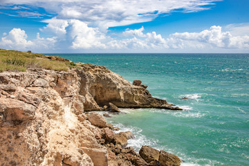 Fototapeta na wymiar Cabo Rojo, Puerto Rico. Rock Formation. 