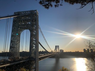 brooklyn bridge at sunset