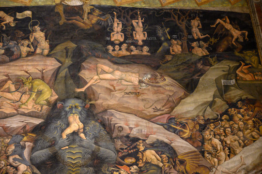 Fresque int&eacute;rieure basilique de San Petronio
