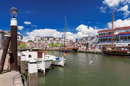  Old port of B&uuml;sum at the German North Sea coast of Schleswig-Holstein