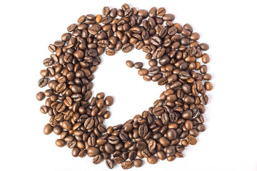 coffee beans on white background