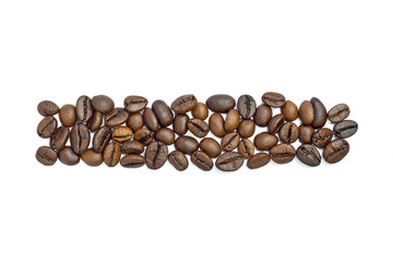 coffee beans isolated on white background