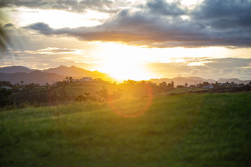 Sunset in Orocovis, Puerto Rico. Puesta del sol en Orocovis, Puerto Rico. L
