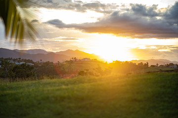 Sunset in Orocovis, Puerto Rico. Puesta del sol en Orocovis, Puerto Rico. L