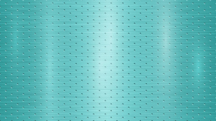 Abstract metal background with hexagonal holes in light blue colors