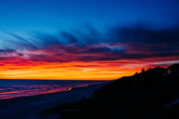 Beautiful sunset on the beach in Destin Florida