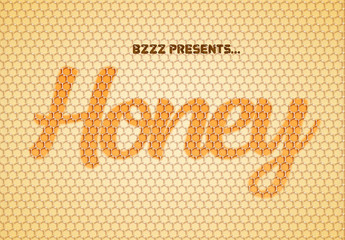 Honeycomb Texture Text Effect Mockup