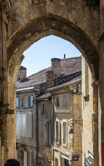 Fototapeta premium Old town of St Emilion, France. St Emilion is one of the principal red wine areas of Bordeaux and very popular tourist destination.