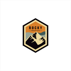 Mountain Outdoor Logo Design Vintage Retro Hipster, Hiking, Camping, Expedition And Outdoor Adventure. Exploring Nature For Badges, Banners, Emblem 