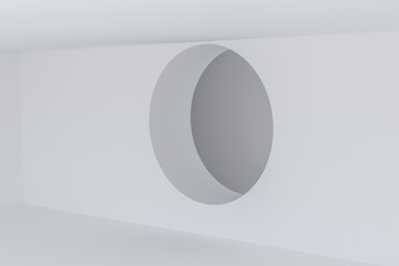 Futuristic White Architecture Design Background. Construction Concept. 3d Render Illustration