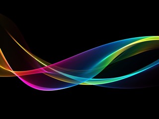 Naklejka premium Wave abstract images, color design Abstract colored wave