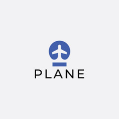 Airplane Logo Template Design Vector.