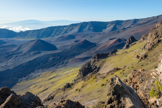 Surreal martian-like crater landscapes of Haleakala national park