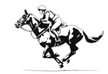 Equestrian sport, eventing competition, rider and horse