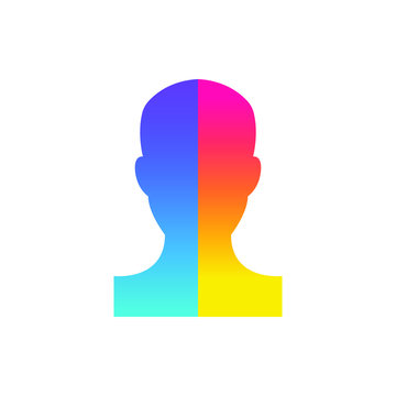 FaceApp Popular Social Network flat vector icon for apps and websites