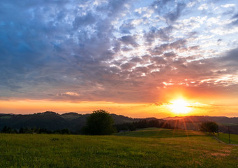 Sonnenuntergang im Schwarzwald