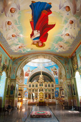 Fototapeta na wymiar Orthodox baptism in the church