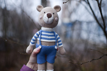 Amigurumi toy. Teddybear.