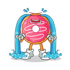 donut cry cartoon vector mascot illustration