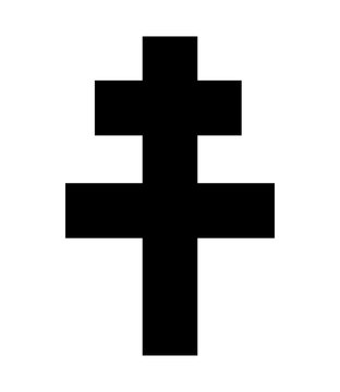 Cross of Lorraine symbol 