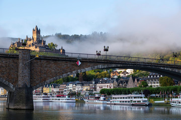 Reichsburg Cochem Castle and bridge, Germany