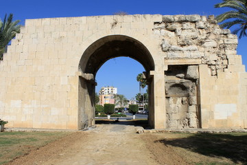 Fototapeta na wymiar Cleopatra's Gate in Tarsus Turkish province, antique monument