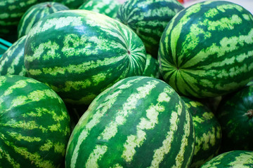 watermelon close-up background on the counter market