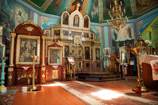 Orthodox baptism in the church