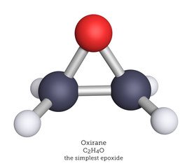 Molecular model of oxirane