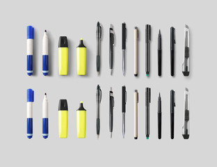 set of permanent marker highlight pen