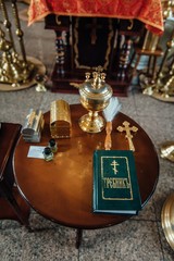 Orthodox baptism in the church