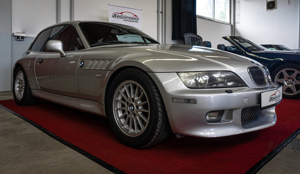 Sports car BMW Z3 shooting brake coupe, 2002 on June 08, 2019 in Paaren in Glien by Berlin, Germany.