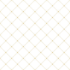 Geometric dotted pattern. Seamless abstract modern golden and white texture for wallpapers and backgrounds